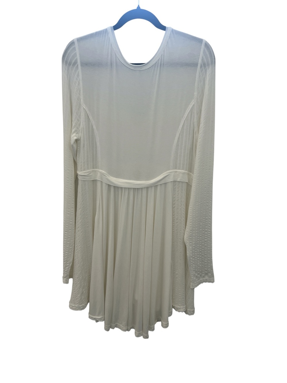 Free People XL Ivory Boho Babydoll Tunic Top Long Sleeve NWOT - Picture 5 of 5